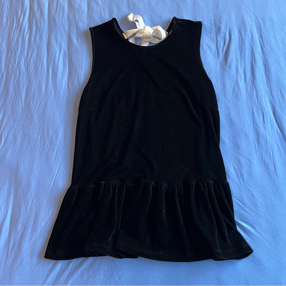 NWT velvet peplum top